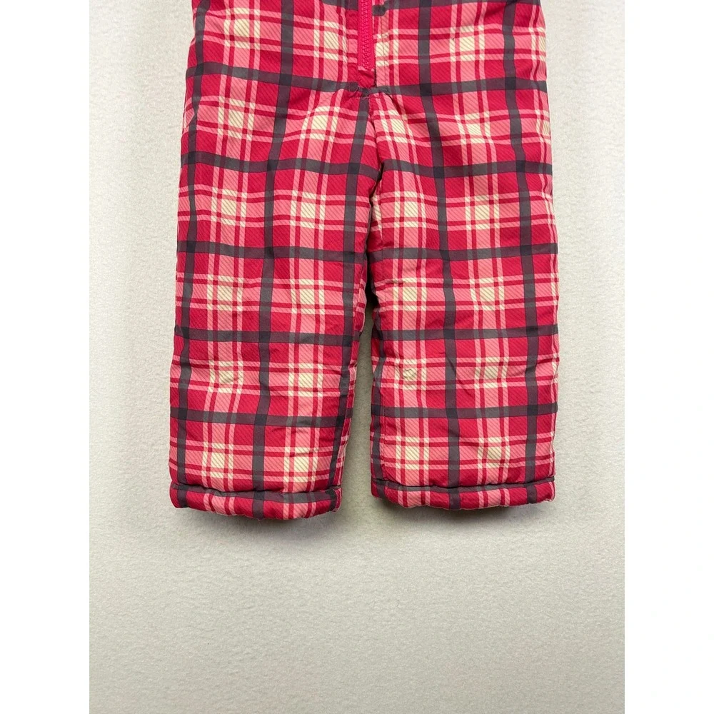 Winter OshKosh Bgosh Kids 2T Pink‎ Plaid Insulated Snow Bib Overalls B2117S46-KO